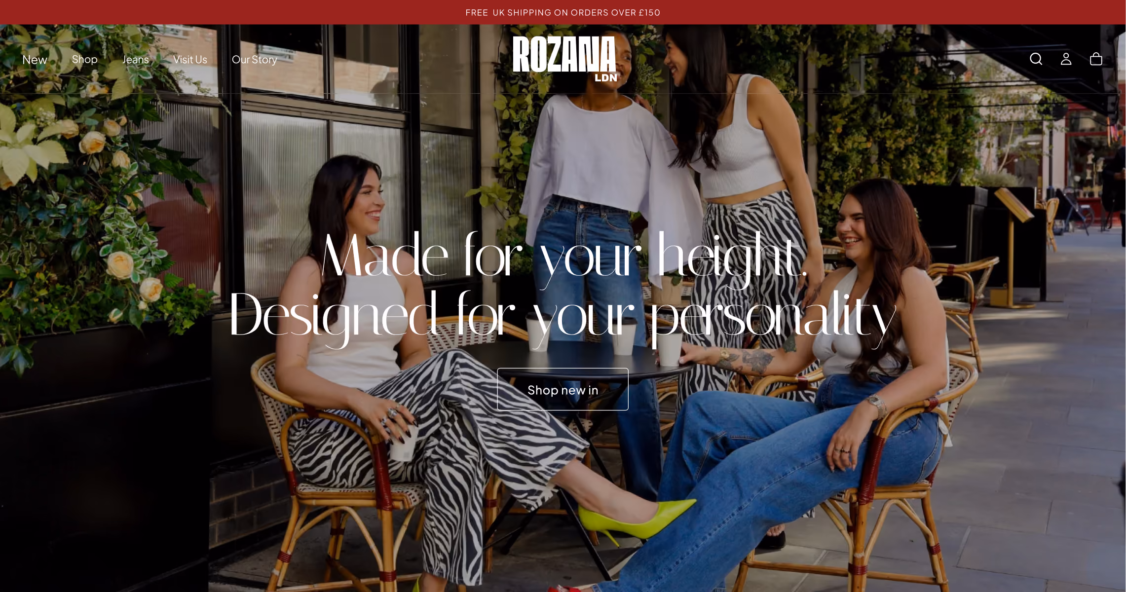 Rozana LDN website mockup