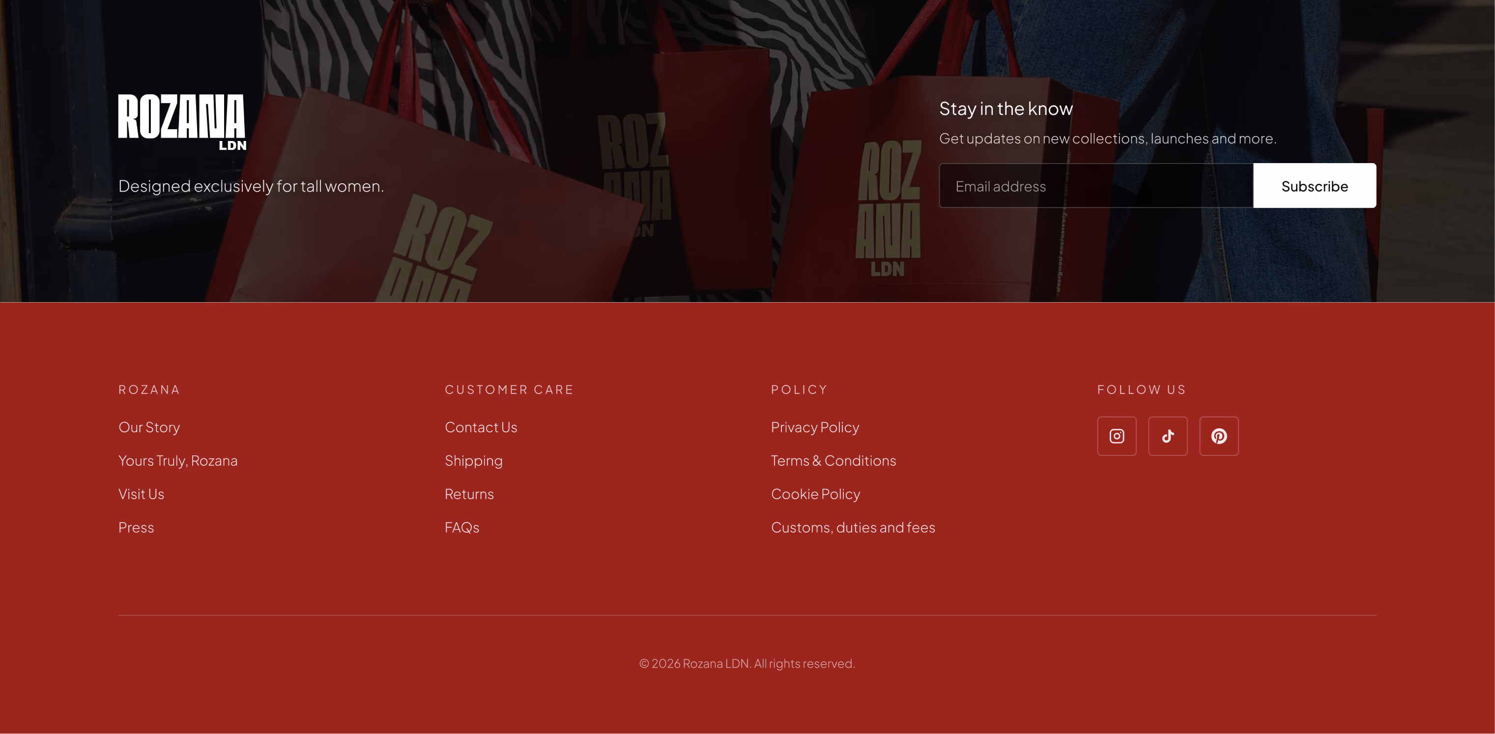 Rozana LDN website mockup